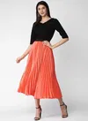 Orange Colour Divya Nayka Solid Soft Satin Fancy Skirt Collection DF-NYKAA-16